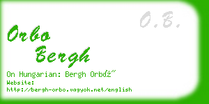 orbo bergh business card